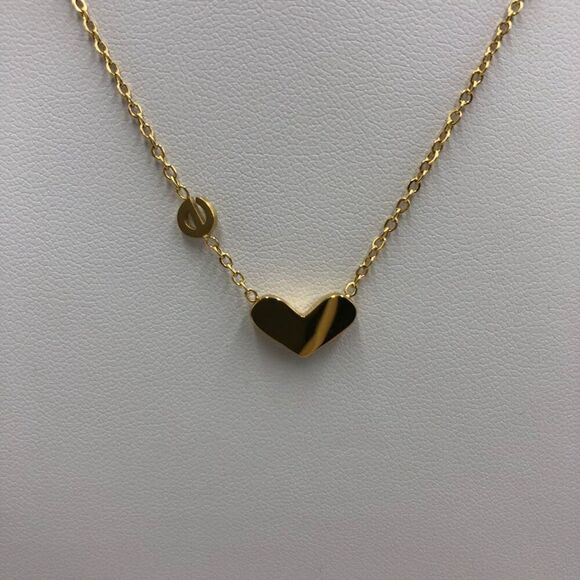 18K Gold Plated Women's Romantic Heart Necklace Gift for Her Everyday Luxury - Picture 4 of 10